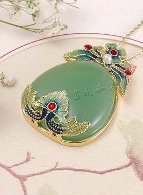 新疆金丝玉东陵玉项链挂件吊坠