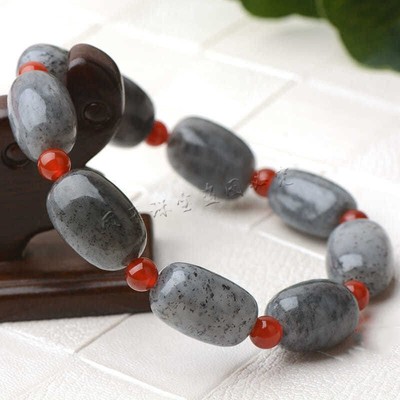 手串原石男女款和田玉青花籽料