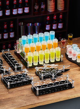 shot杯斗酒杯B52酒杯轰炸机一口杯套装杯架烈酒杯鸡尾酒杯子弹杯