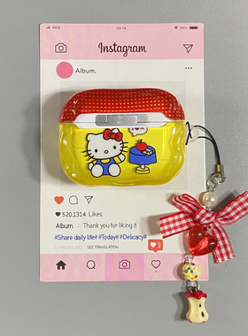 日系卡通可爱Hello Kitty猫小众适用AirPods4保护套新款iPod苹果耳机壳1/2代无线蓝牙3代airpodspro2代保护壳
