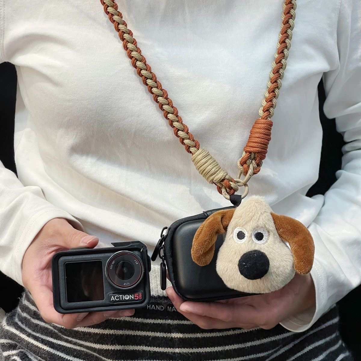 卡通掌门狗适用大疆action6/5pro/4/3收纳盒影石360AcePro2相机包