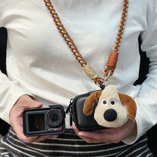 卡通掌门狗适用大疆action6/5pro/4/3收纳盒影石360AcePro2相机包