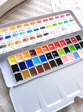 LittleJiang钢笔淡彩自选荷尔拜因配色单块