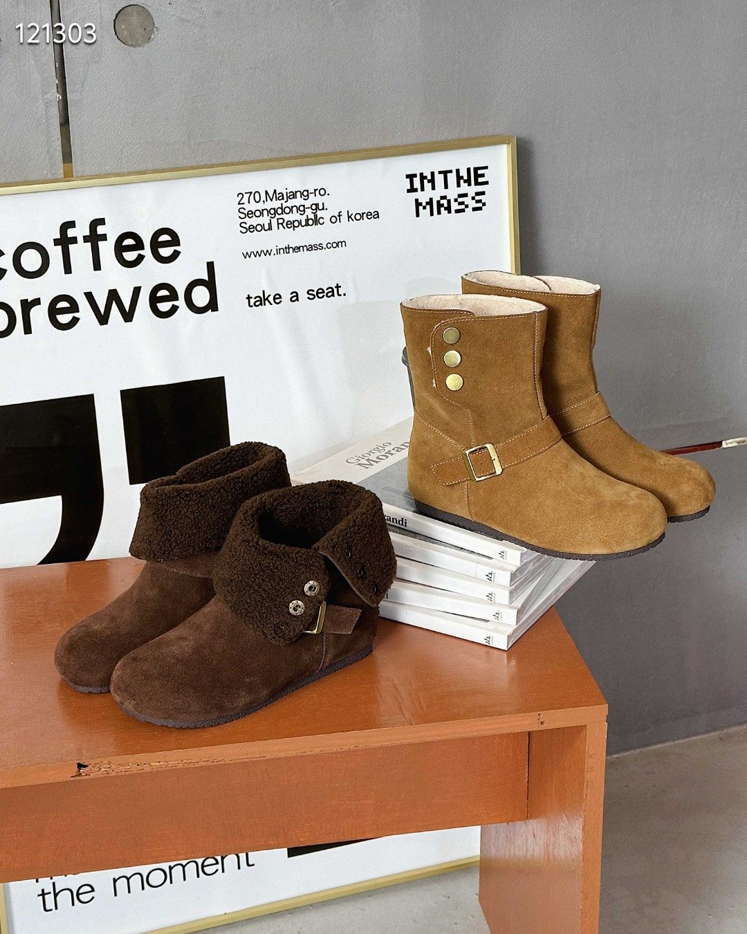 2026特价断码新款法式圆头粗跟皮带扣中筒马丁靴秋冬新款套筒优雅,女鞋,时尚雪地靴,淘宝优惠券,粉丝福利购,淘宝优惠卷