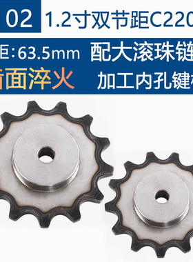 45钢C2102C220AL/C2122C224AL/C2162C223AL双节距输送链轮齿数