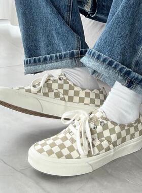 脆脆鲨 运动正品 热销鞋 Authentic棋盘格百搭滑板鞋 VN0A5HZS9FO