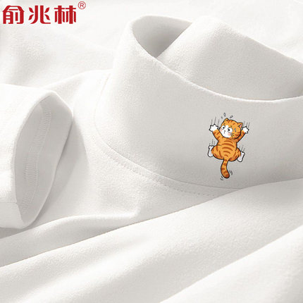 德绒打底衫衣服加绒长袖T恤男半高领加厚保暖衣服青少年内搭冬装