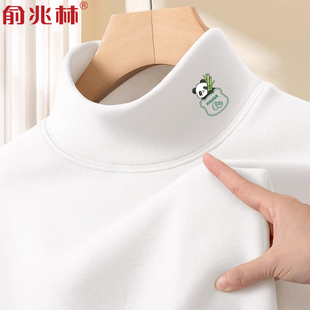 男士德绒加绒半高领打底衫2025秋冬款初高中学生校服内搭保暖秋衣