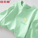 纯棉薄荷绿半袖 潮牌男装 情侣装 小众设计感四叶草短袖 t恤 2025新款