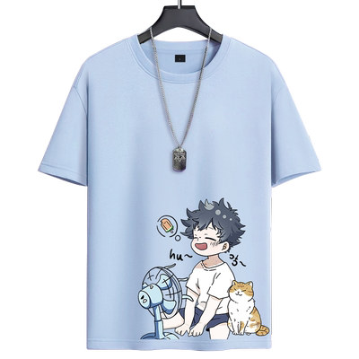 俞兆林短袖潮青少年冰丝短袖T恤