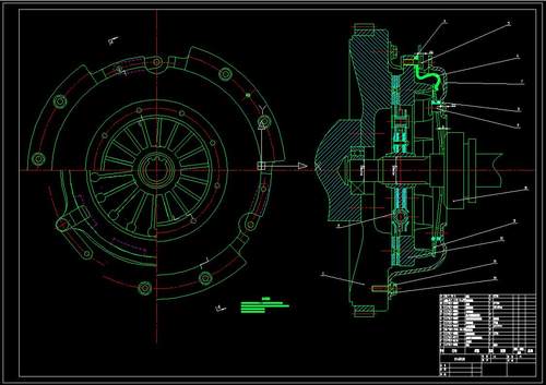 CL010-离合器设计\汽车离合器【说明+CAD图纸】