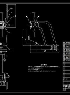 J942-棘轮型手动压力机的设计CAD图