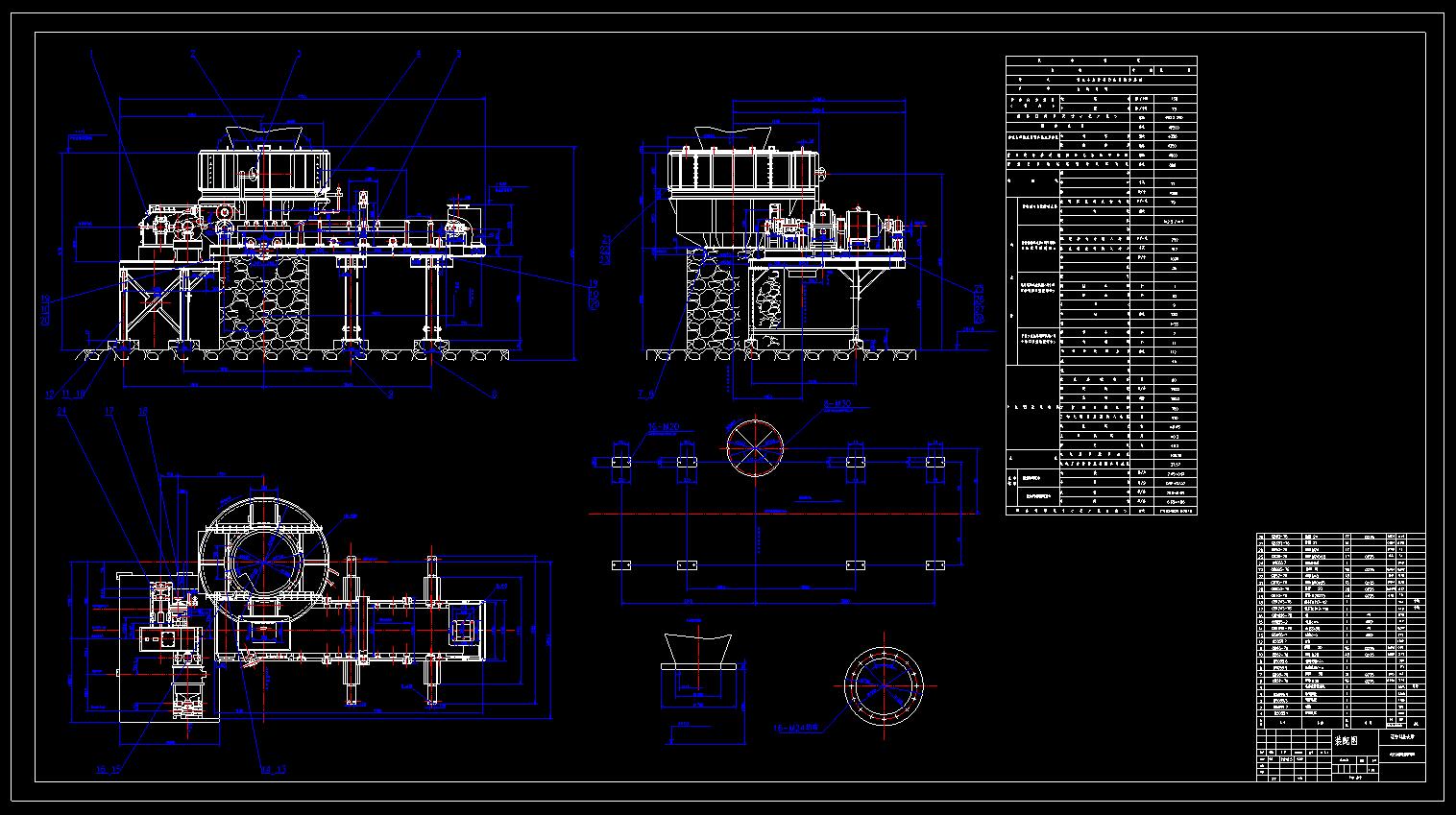j858-2500圆盘给料机设计cad图