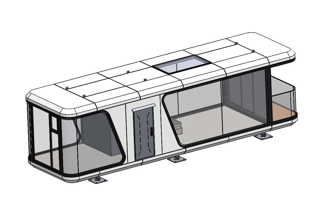 J1562-11.5米民宿太空舱三维SW模型设计3D图纸solidworks建模