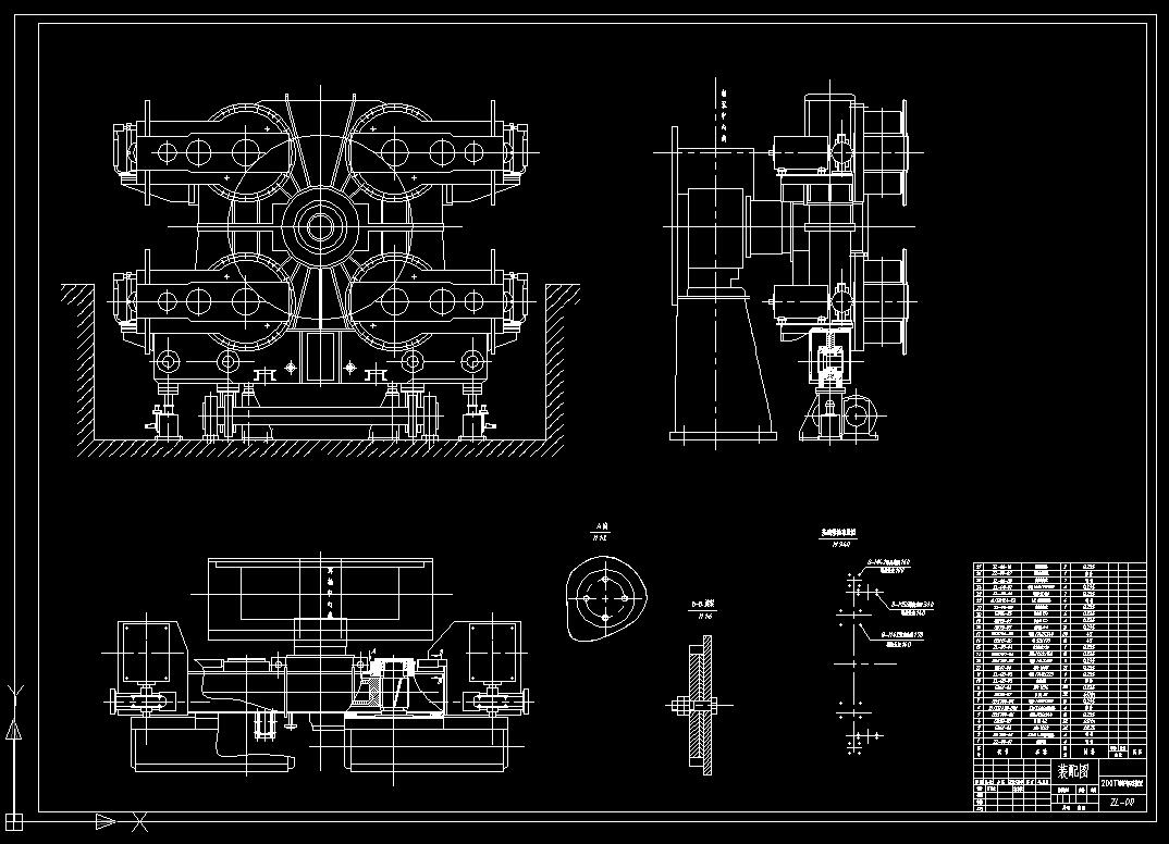 J886-180吨转炉倾动机构设计CAD图
