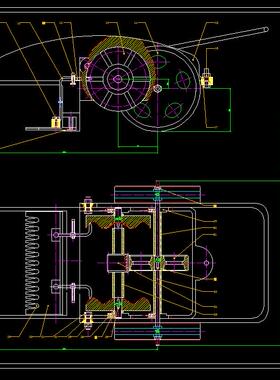 J053-手推式剪草机的设计\割草机设计CAD图纸