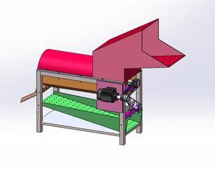 新型玉米脱粒机 说明 设计 CAD图纸 SW三维图 J1455