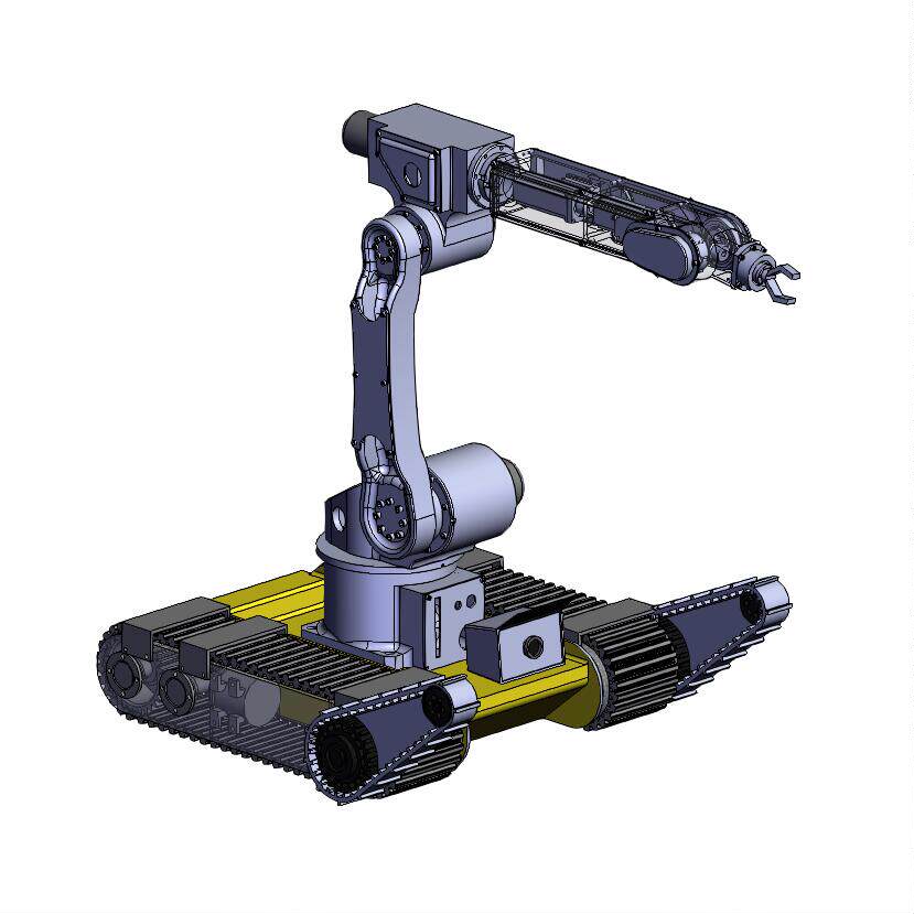 j1627-灾害救援机器人设计-履带式机械手【三维sw cad图纸 说明】