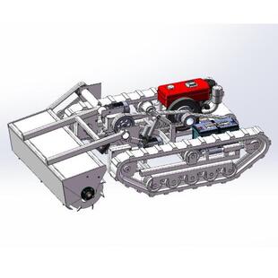 J1818-履带自走式除草机设计-割草机【三维SW模型+CAD图纸+说明】