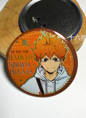 排球少年PET双闪吧唧徽章Haikyuu!!日向翔阳影山飞雄镭射细闪胸章