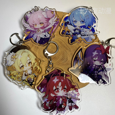 同人魔法少女小圆周边晓美焰巴麻美美树沙耶香佐仓杏子夹层挂件