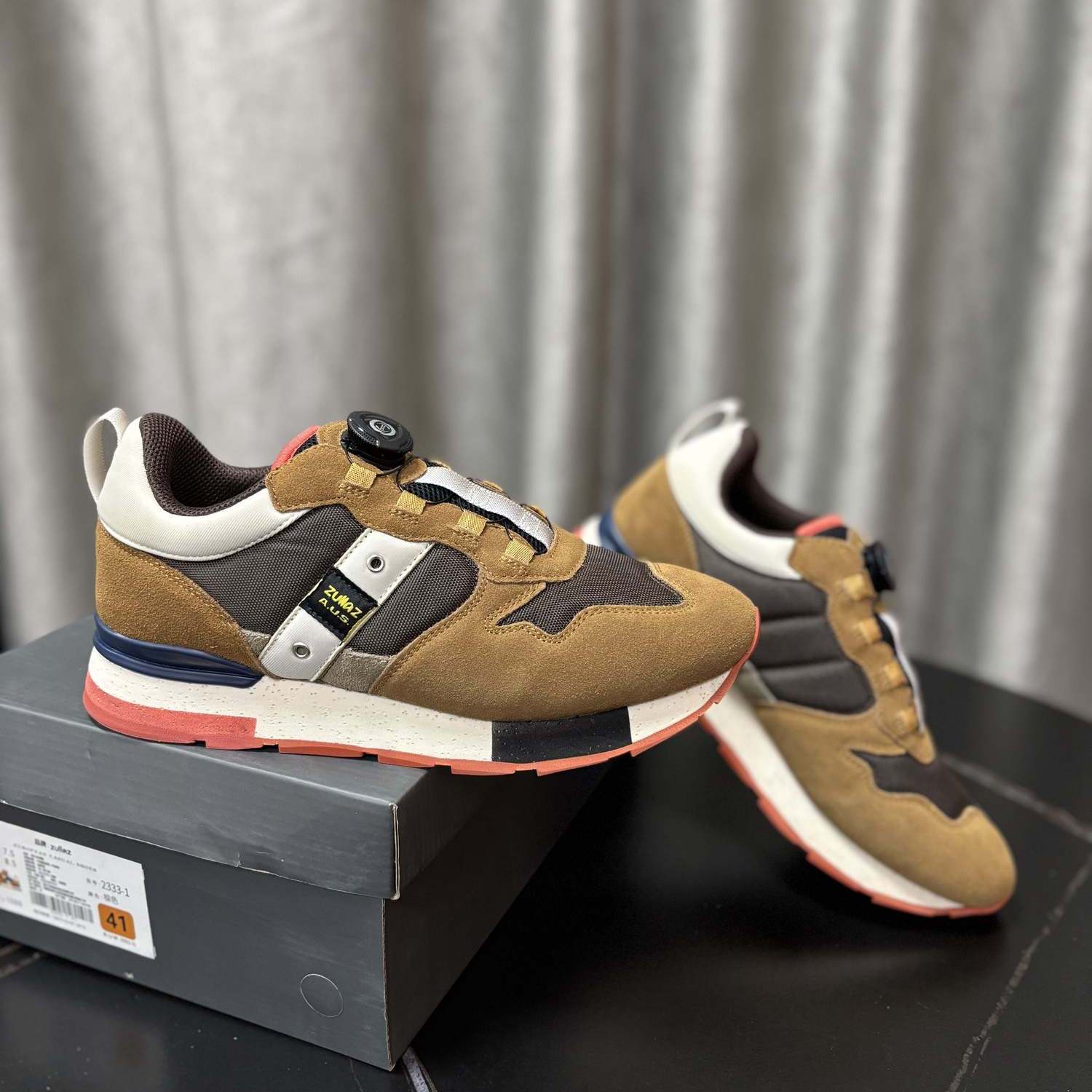 外贸秋冬款男士低帮户外真皮休闲鞋慢跑鞋耐磨防滑透气运动鞋男鞋