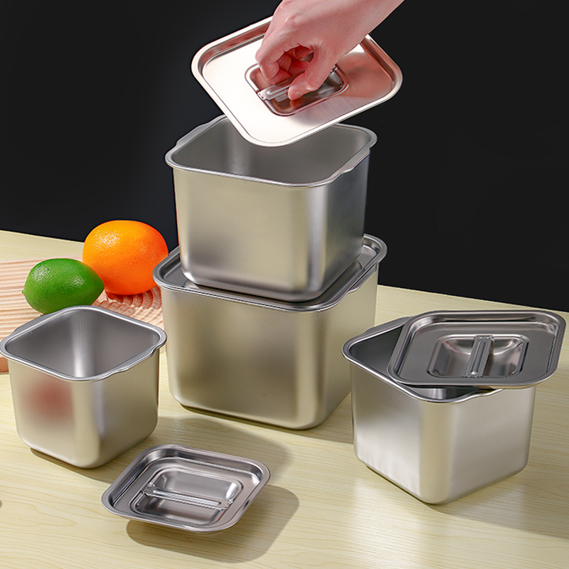 不锈钢食物收纳盒分装密封保鲜盒