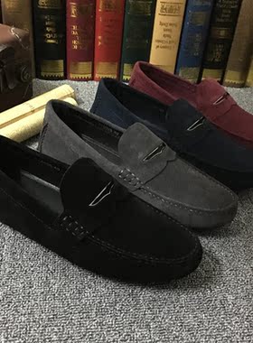 轻奢欧洲站真皮豆豆鞋男士休闲一脚蹬懒人鞋BOYE.BV.DG驾车帆船鞋
