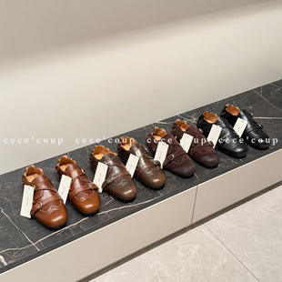 新品 圆头平底单鞋 皮带扣乐福鞋 26FW INSHUA匕入单品