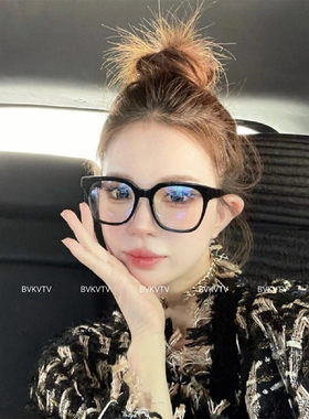 字母大方框拼色素颜镜墨镜