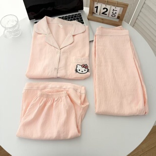 长裤 云朵棉短袖 2026新款 可外穿三件套装 睡衣女夏季 女士薄款 爆款