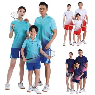 速干运动服短袖 专业儿童羽毛球服套装 男童乒乓球服女童幼儿网球服