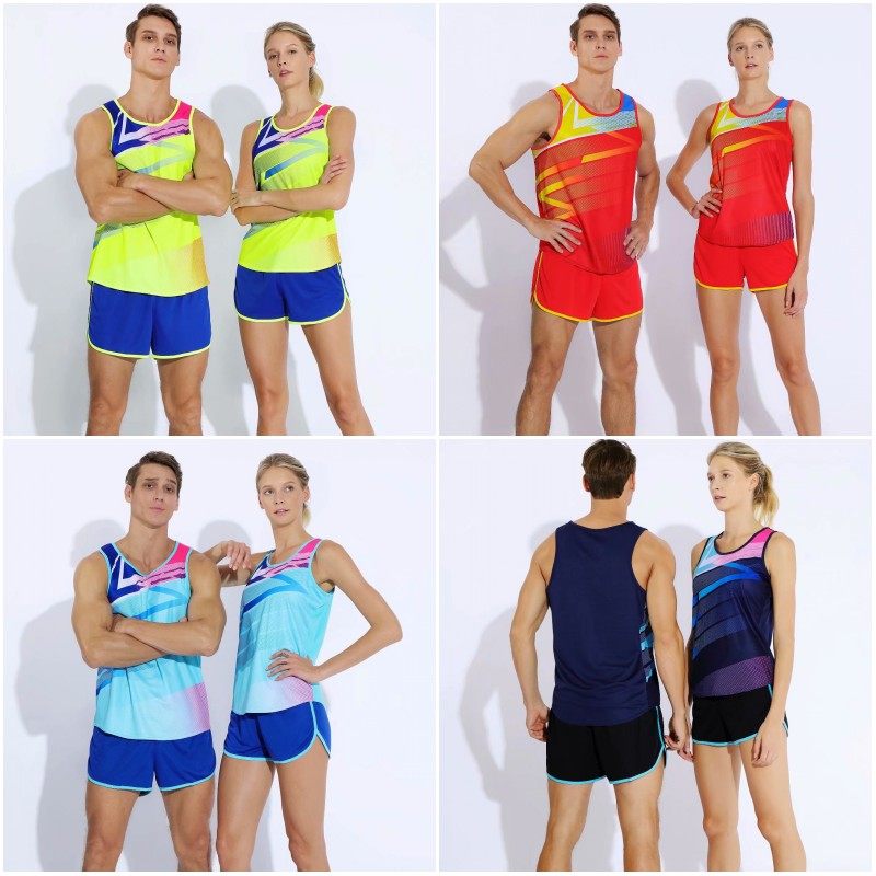 田径服套装男训练服短跑比赛运动服女马拉松背心队服短裤长跑衣服