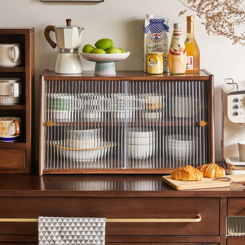 实木杯架餐桌台面置物架桌面收纳柜黑色桌上放杯子茶杯水杯咖啡杯