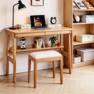 纯实木书桌学生成人家用卧室学习桌初高中生写字台简约书桌电脑桌
