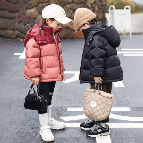 短款加厚男女通用可脱帽外套童装