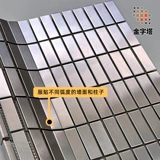 Длинная полоса из нержавеющей стали мозаика с гальвами