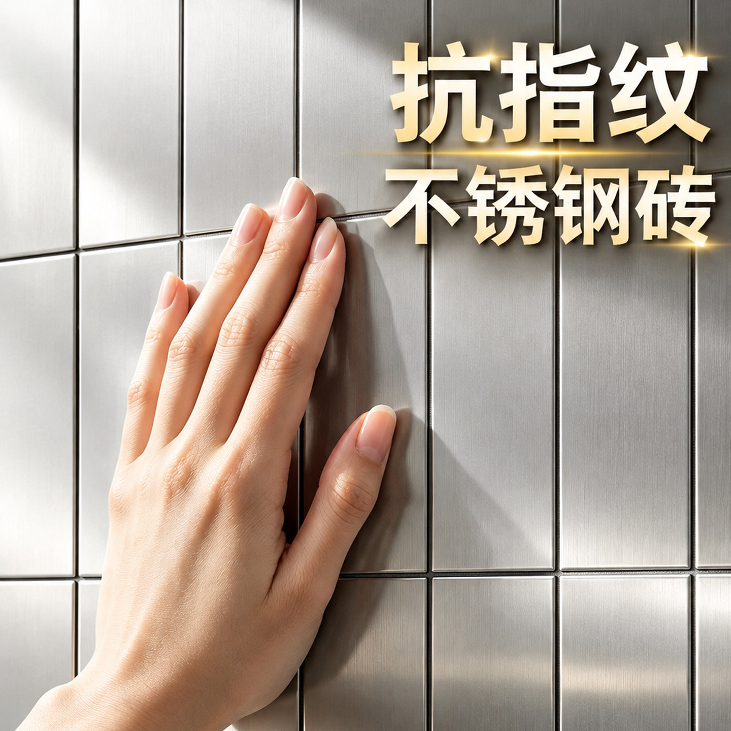 抗指纹不锈钢拉丝银色马赛克