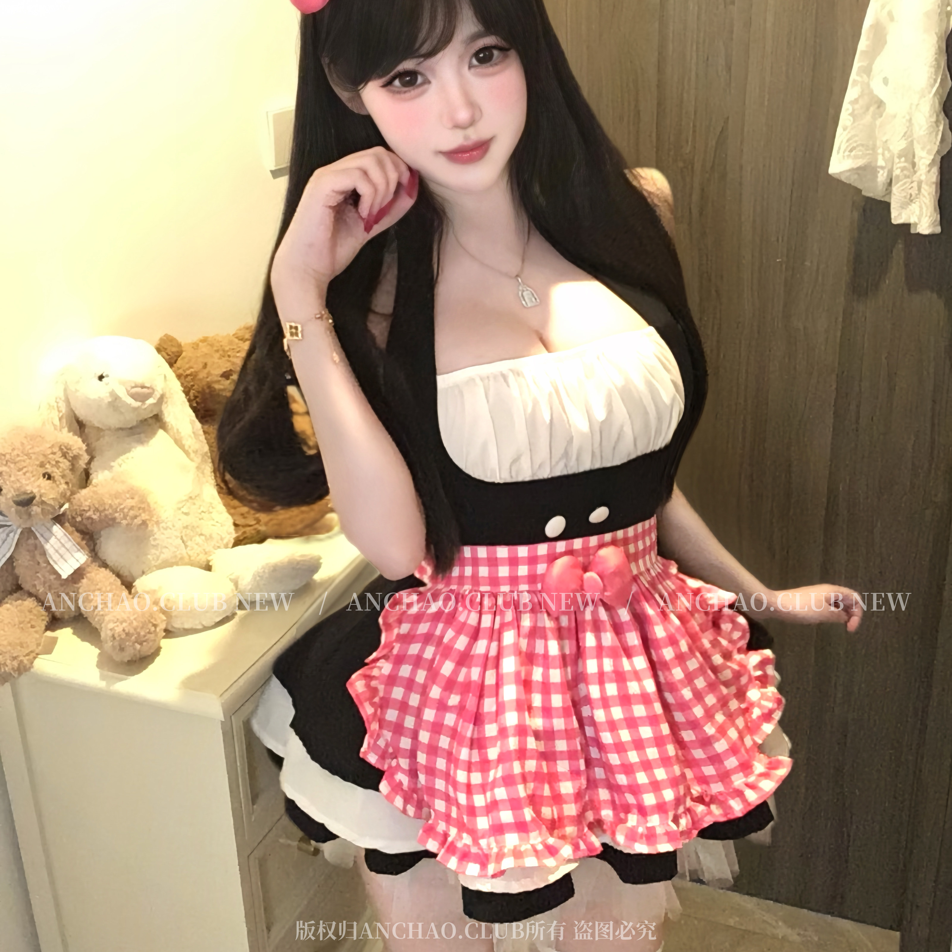 日系甜美女仆装COS睡裙性感qqny