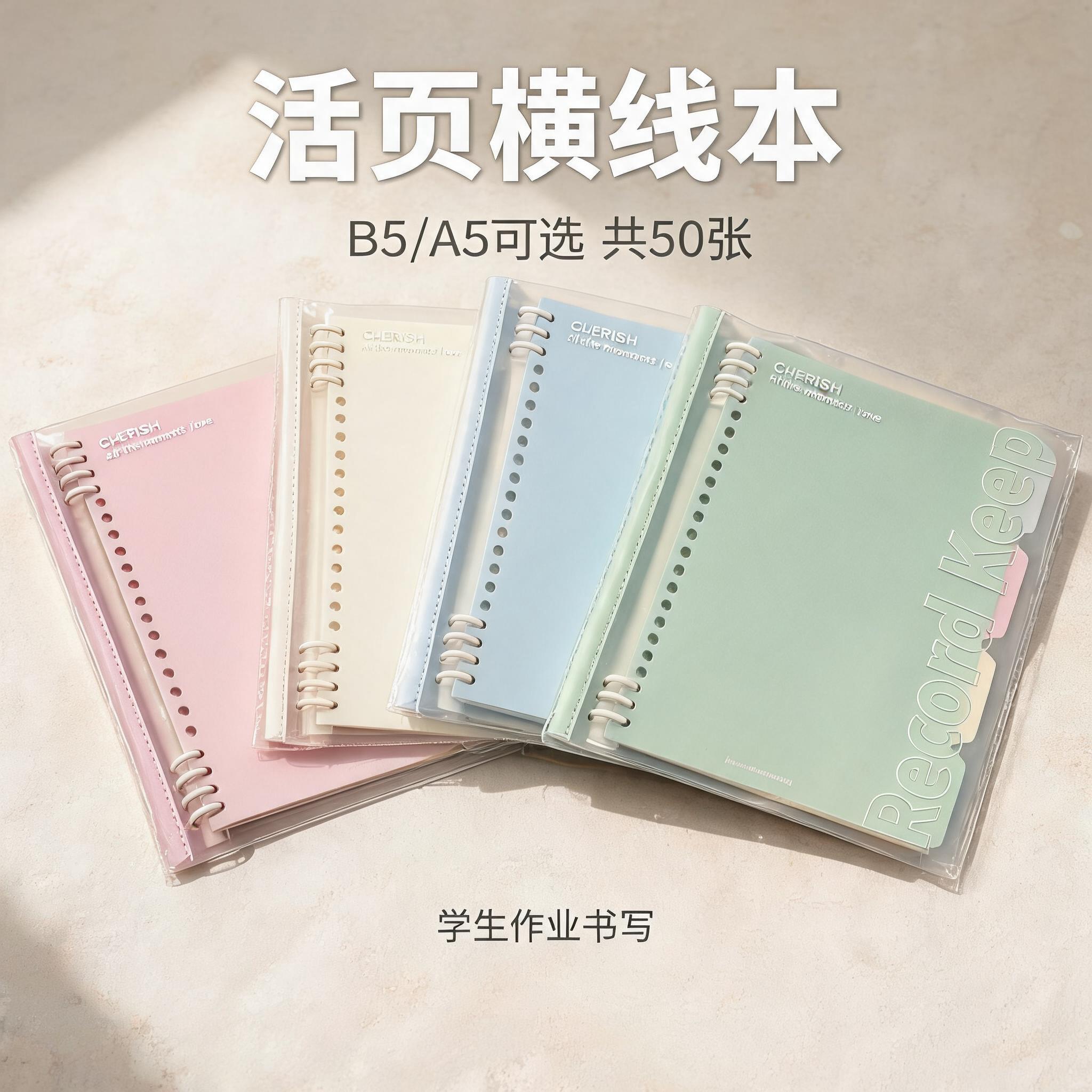 真谛高颜值软背可拆卸活页记事本