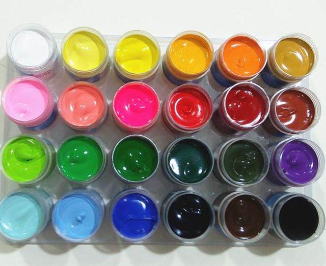 包邮 马蒂斯脱胶水粉颜料24色套装颜料广告画颜料每瓶22ML