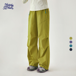 女青少年户外运动裤 诺诺公主S1N初中生2026春美式 宽松直筒休闲裤