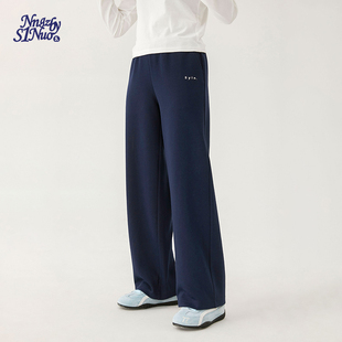 诺诺公主S1N初中生印花直筒运动裤 女2026春青少年百搭学生休闲裤