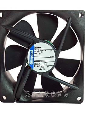 EBM 全新原装正品 3414NHH 24V 0.14 3.2W 9225 散热风扇风机