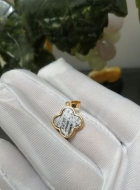 阿勒泰铁陨星四叶草形小吊坠
