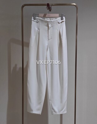 春夏款米色细腻澳洲精纺羊毛白色西装裤子 EGKPW6439A-2999