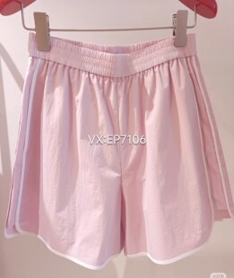 1299 EGJEA6208A 春夏款 紫色松紧腰运动户外直筒短裤