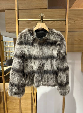 大雅家firststation冬款圆领裘服外套 HFKIIQ122A-22999