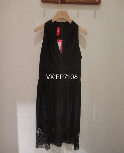 高级系列交叠V领收腰蕾丝礼服连衣裙 EPGEA4556a-7999