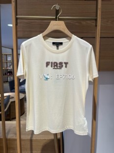 大雅家firststation春夏款黄色圆领字母时尚短袖T恤衫 HFKEC5373A
